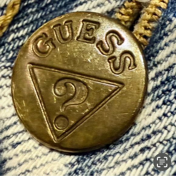 ๐๐ผ GUESS Marciano Vintage 80s Acidโ Wash Menโs Jeans Sz 33/26 Short USA Denim - Picture 5 of 6